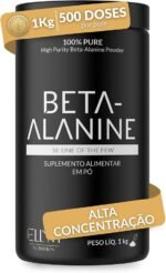 Beta Alanina Pura 1 Kg ELLYM NUTRITION Performance Para Treino e Recuperação Muscular Pós Treino