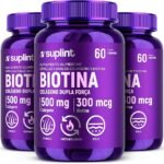 Biotina 45 mcg – Suplemento Vitamínico em Cápsulas Veganas | Sem Glúten e Sem OGM – 60 Cápsulas (3 Pack)