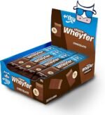 Chocowheyfer, Mais Mu, Wafer Proteico Sabor Chocolate, 6g de Proteína, Zero Açúcar, Display com 12 Unidades
