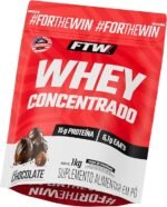 FTW Whey Concentrado com Proteína Concentrada WPC, Suplemento Alimentar em Pó com 15g de Proteína por Porção, Rico em Aminoácidos Essenciais, Sem Glúten – Refil 1KG (Chocolate)