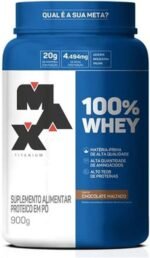 Max Titanium 100% Whey Chocolate Maltado - Pote 900G