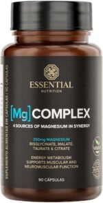 Mg Complex - 4 Tipos de Magnésio - 90 Capsulas - Essential Nutrition
