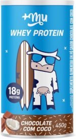 +Mu Pote Whey Concentrado Sabor Chocolate com Coco 18g Proteína - 450g