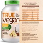 True Source True Vegan Proteína Vegetal - 837G Chocolate Branco Com Coco - Imagem 2