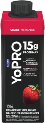 YoPRO Bebida Láctea UHT Morango 15g de proteínas 250ml - 12 unidades - Imagem 3